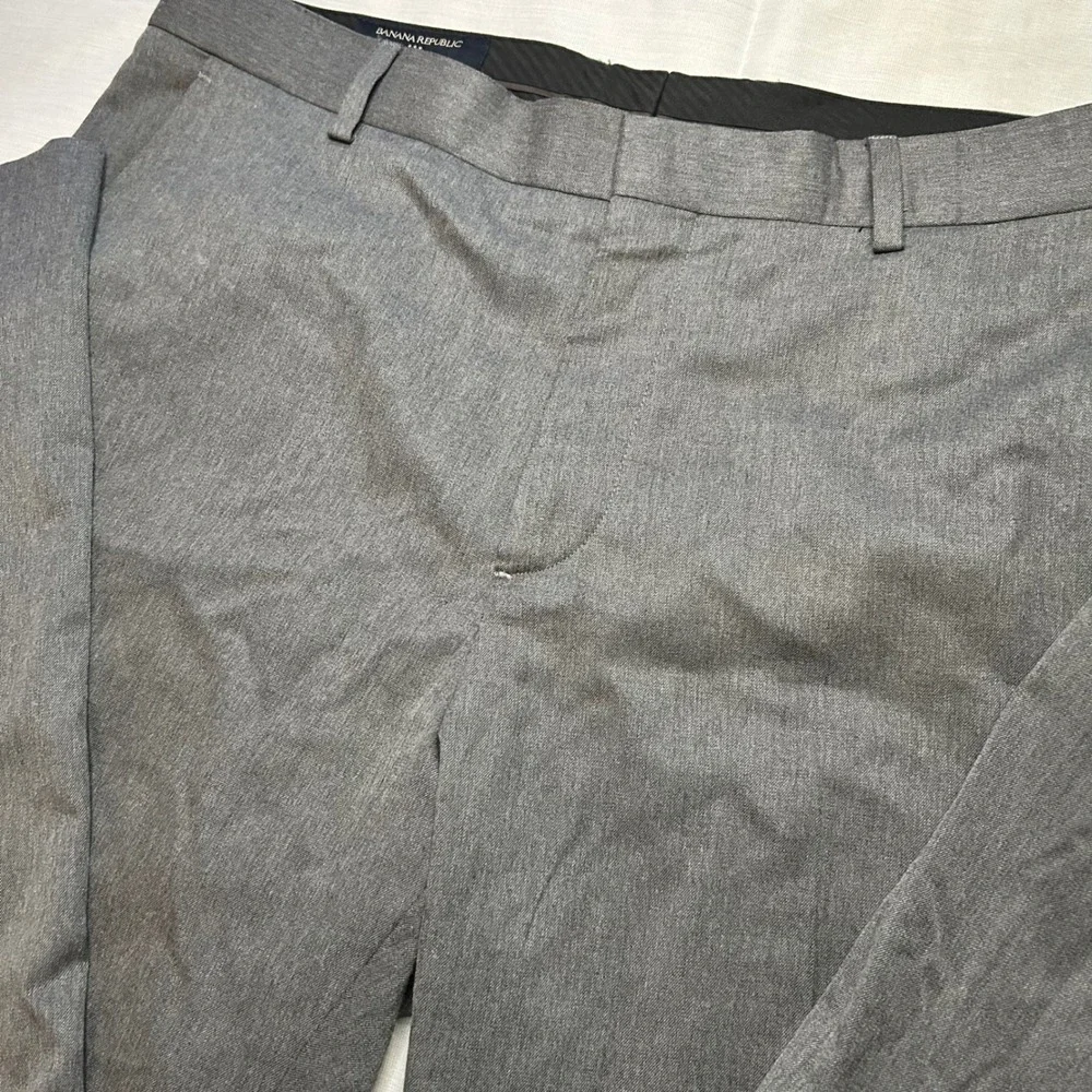 Banana Republic Dress Pants Mens 35x30 Light Gray Classic Fit Flat Front
